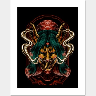 Horned demon Posters and Art